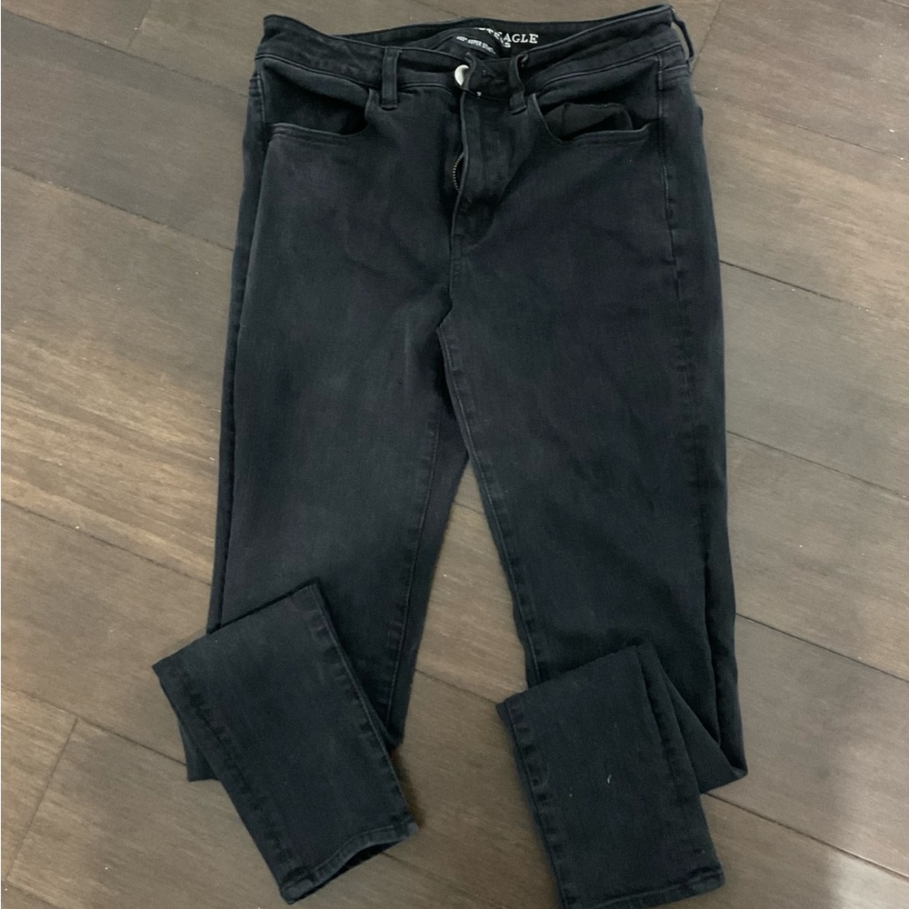 American Eagle Outfitters Black Ankle Cropped Jeans
